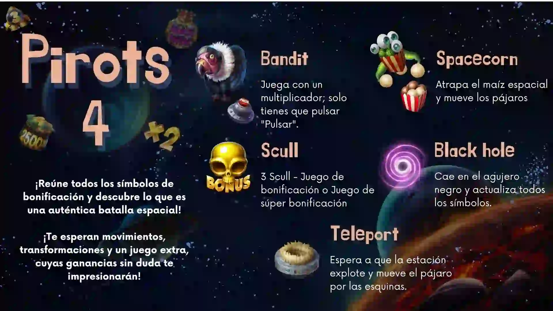 Infografía: Funciones en Pirots 4