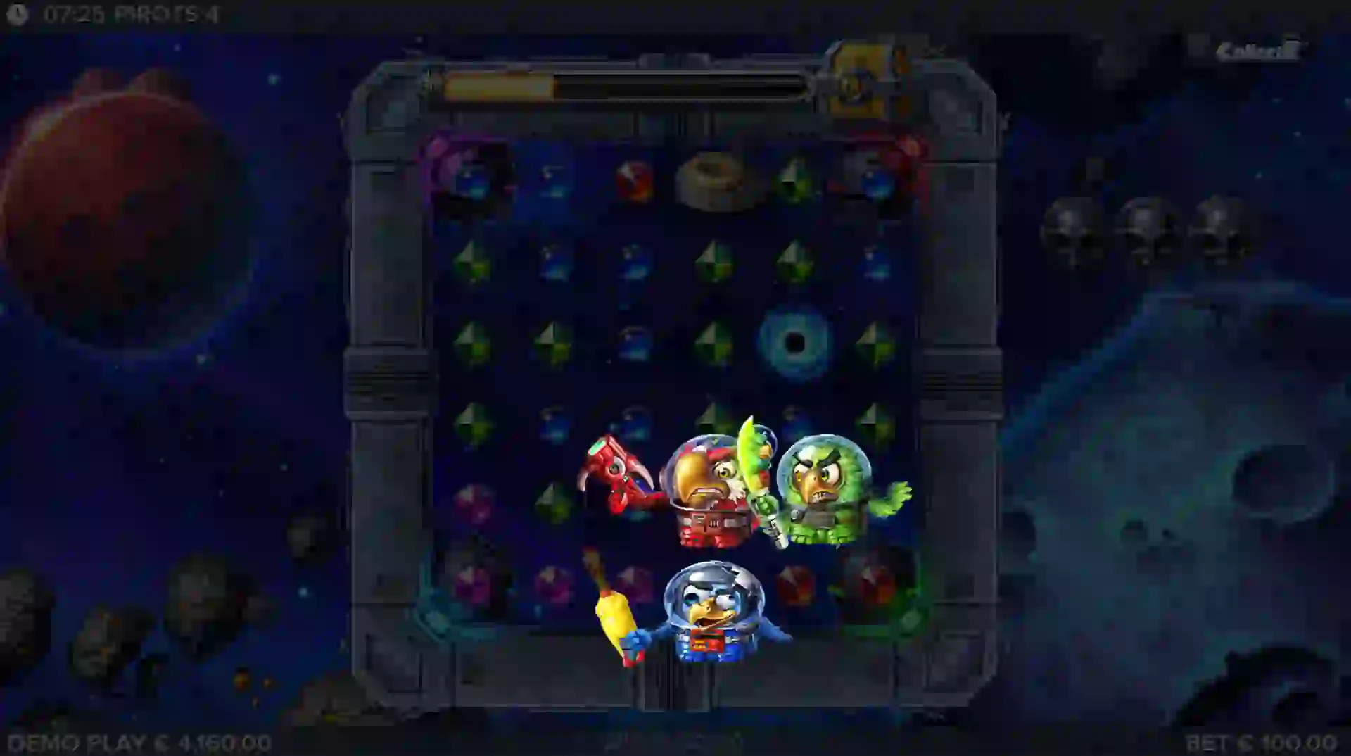 3 aves activan la función Explosion