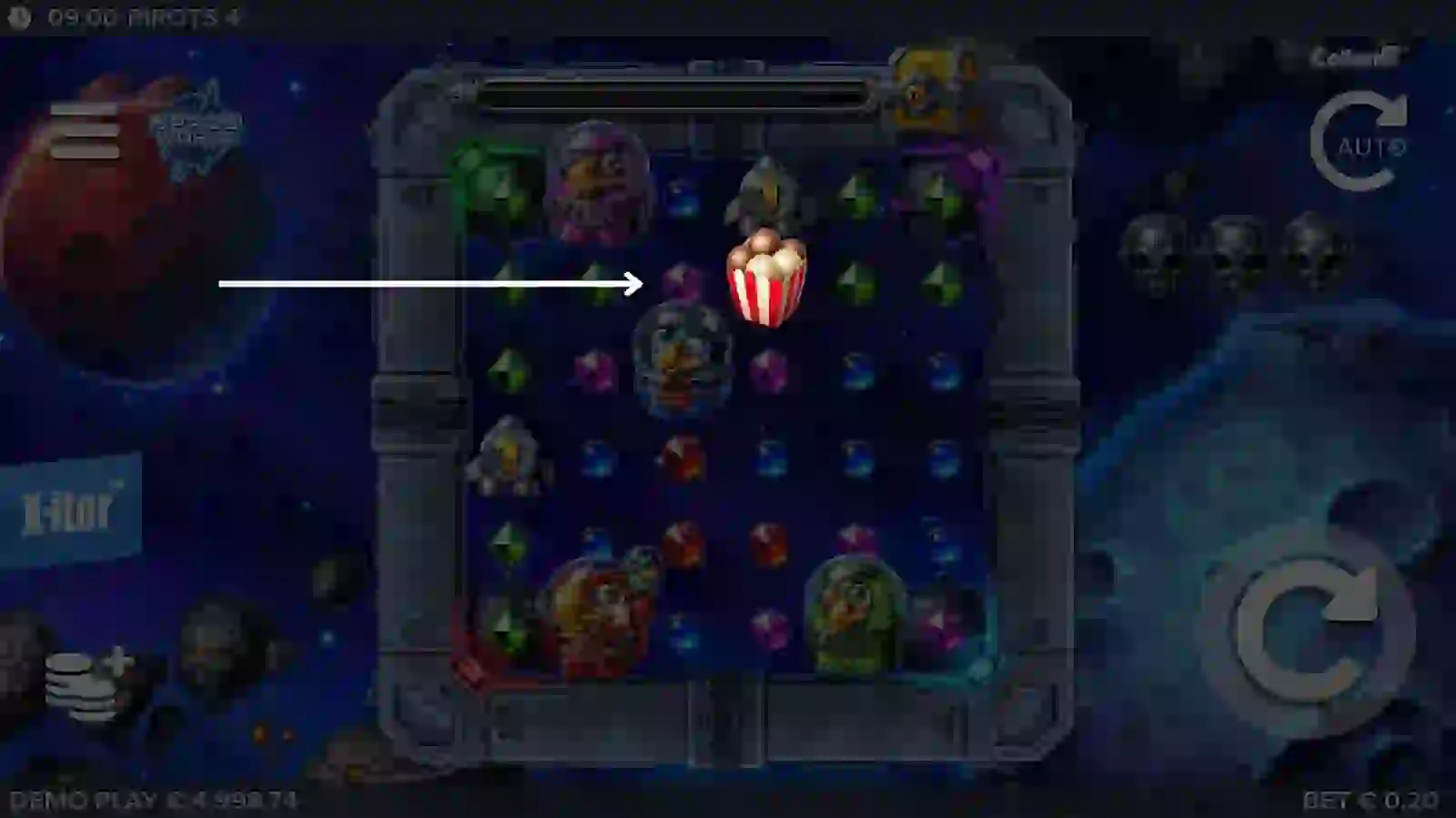 Símbolo Spacecorn en Pirots 4